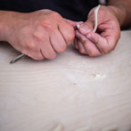Jaejun Lee at work in his studio 2019